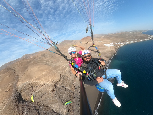 Classic paragliding flight