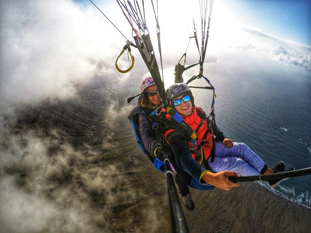 First Class paragliding flight
